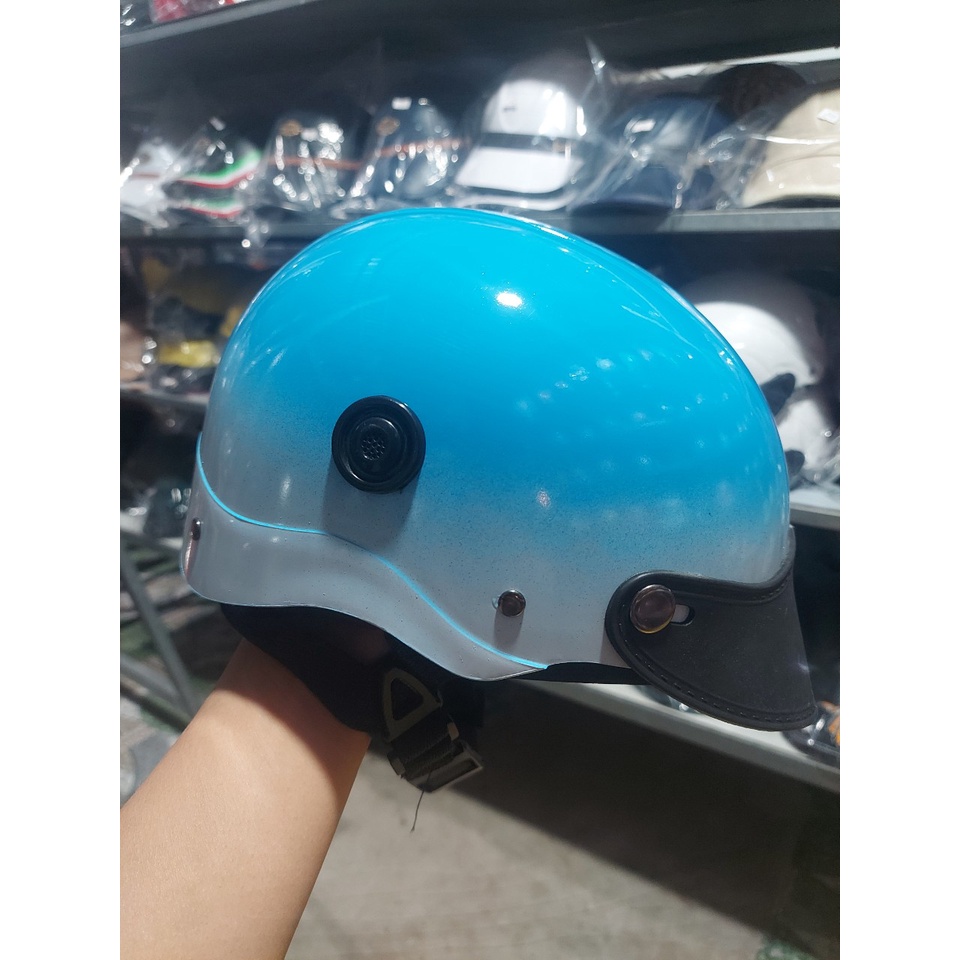 Sale Nón bảo hiểm loang 2 màu có lỗ thông gió, mũ pha hai màu, bóng sáng cực đẹp.