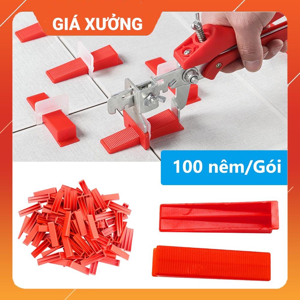 Gói 100 nêm cân bằng lát gạch, Nêm cân bằng có thể tái sử dụng
