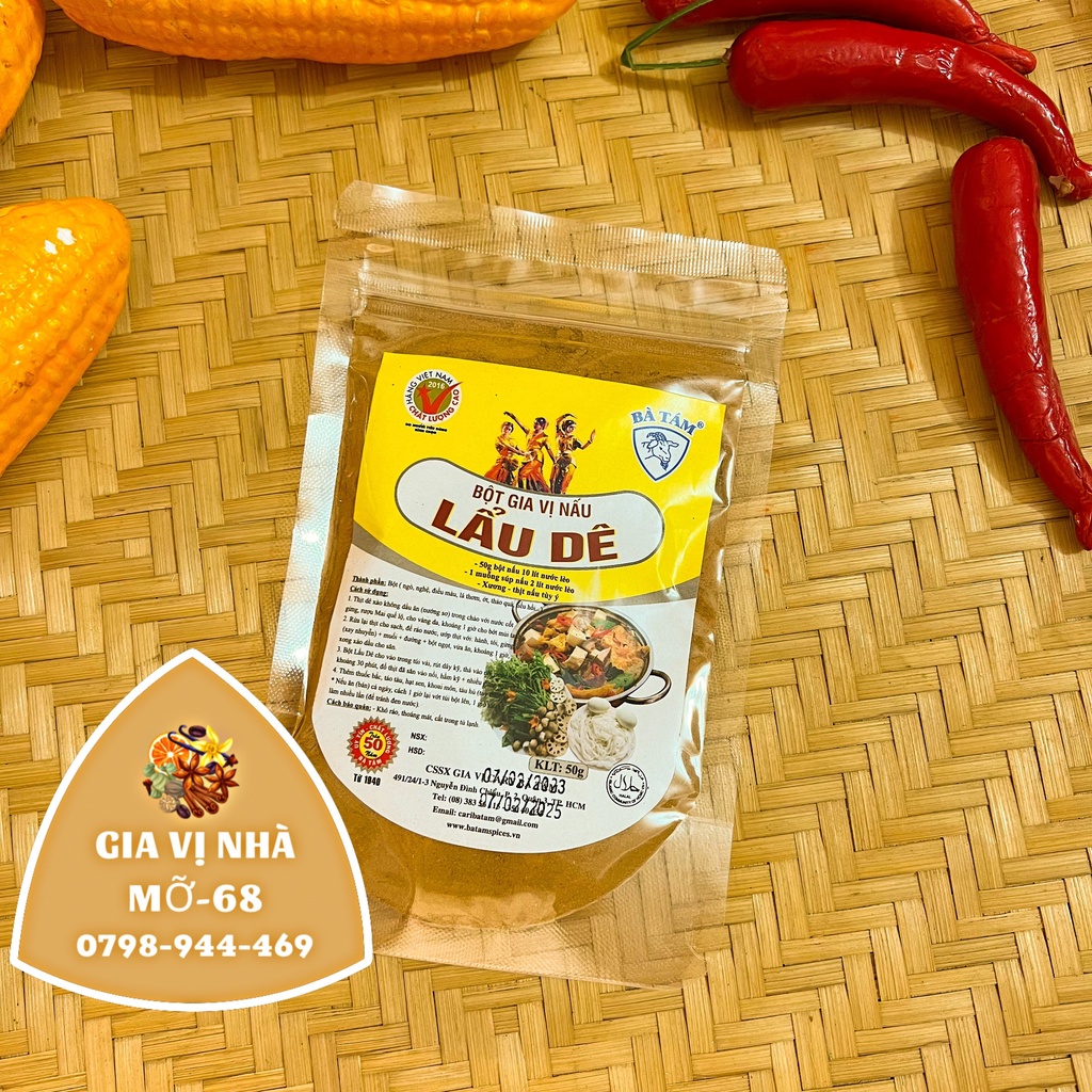 Bột gia vị lẩu dê hiệu Bà Tám - gói 50gr