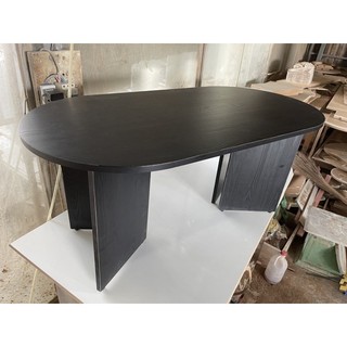 [Shop Gỗ] Bàn oval vân gỗ 100x50x45 #bànsofa