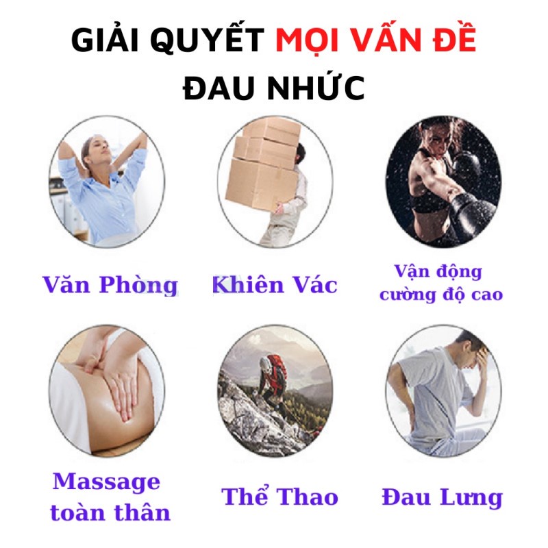 Máy massage cầm tay mini đấm lưng mát xa trị liệu cổ vai gáy 4 đầu 6 chế độ MSCB-invester.congnghe