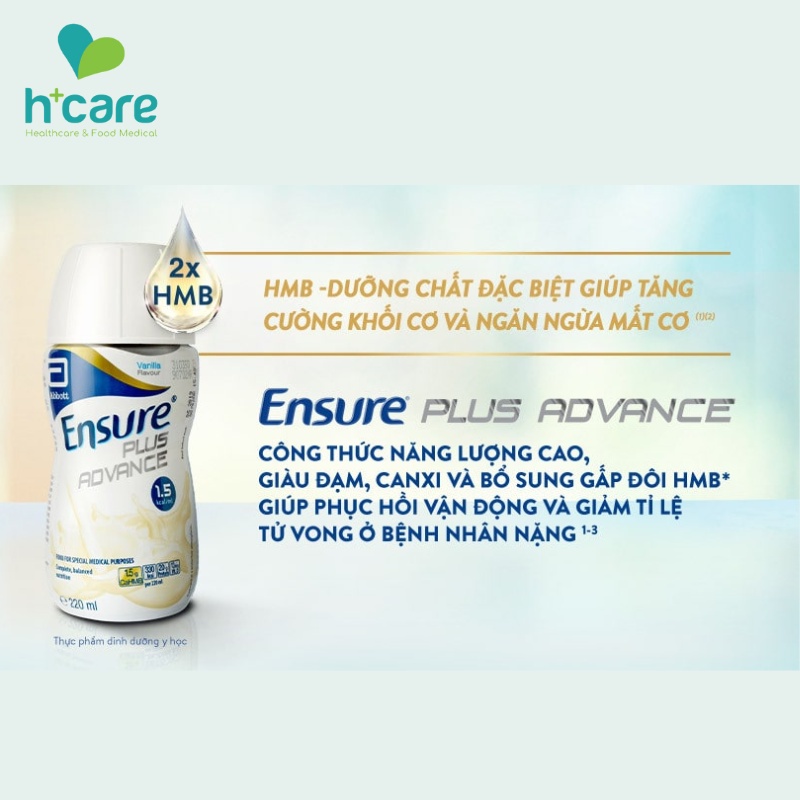 Sữa pha sẵn Abbott Ensure Plus Advance 220ml - Dinh dưỡng vàng cho người suy dinh dưỡng, suy mòn cơ