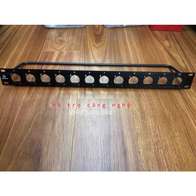 Thanh panel 12 lỗ bắt bệ jack loa, jack 6 ly, jack canon