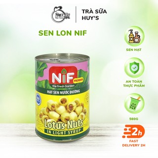 Hạt sen nước đường nif đóng lon 560gr
