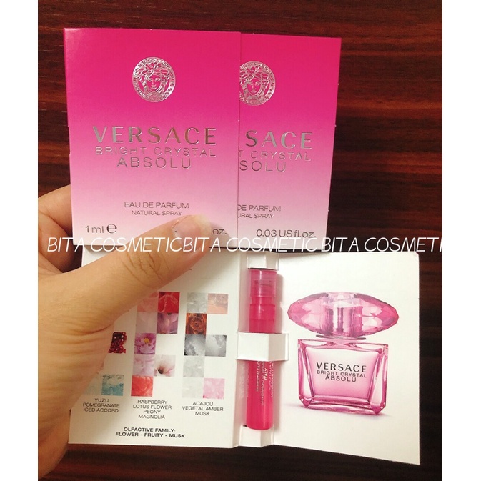 Vial/Mẫu thử nước hoa Versace Bright Crystal Absolu EDP