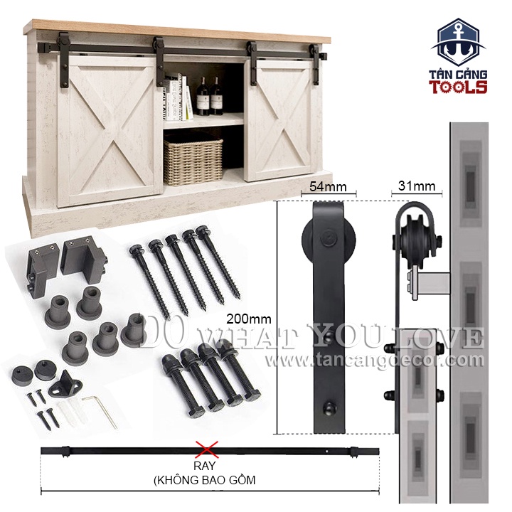 Bộ Phụ Kiện Barn Door Cho Hệ Tủ