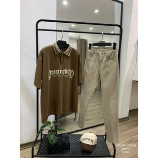 Quần Jeans N01 UNCLE PANTS Pha Kaki Trơn Basic