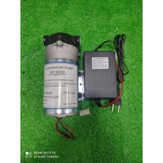 Bơm ro 9200 + adaptor 36v dùng trong lĩnh vực phun sương làm mát, tưới cây hay phun hóa chất lọc nước