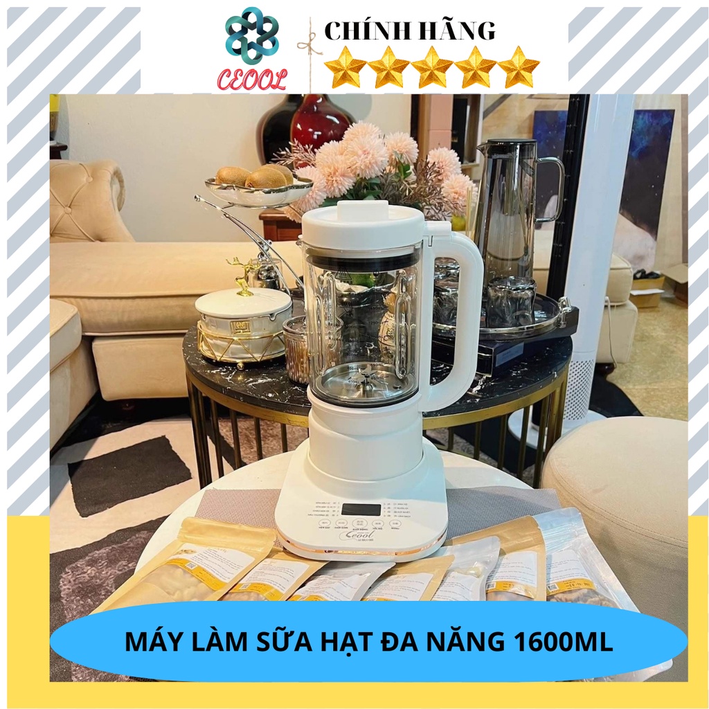 Máy làm sữa hạt,máy làm sữa đậu nành,máy làm sữa bắp,xay sinh tố đa năng CEOOL 1200ml/1600ml