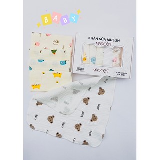 Khăn xô khăn sữa cho bé sợi tre( hộp 6 chiếc)- 55583