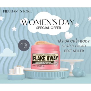 Tẩy da chết toàn thân soap & glory flake away body scrub bill anh 300ml chính hãng