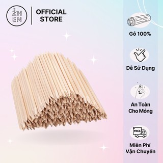 Que gỗ làm nail, que gỗ đẩy da naibox, que gỗ cạy móng , tháo móng tiện lợi dùng 1 lần
