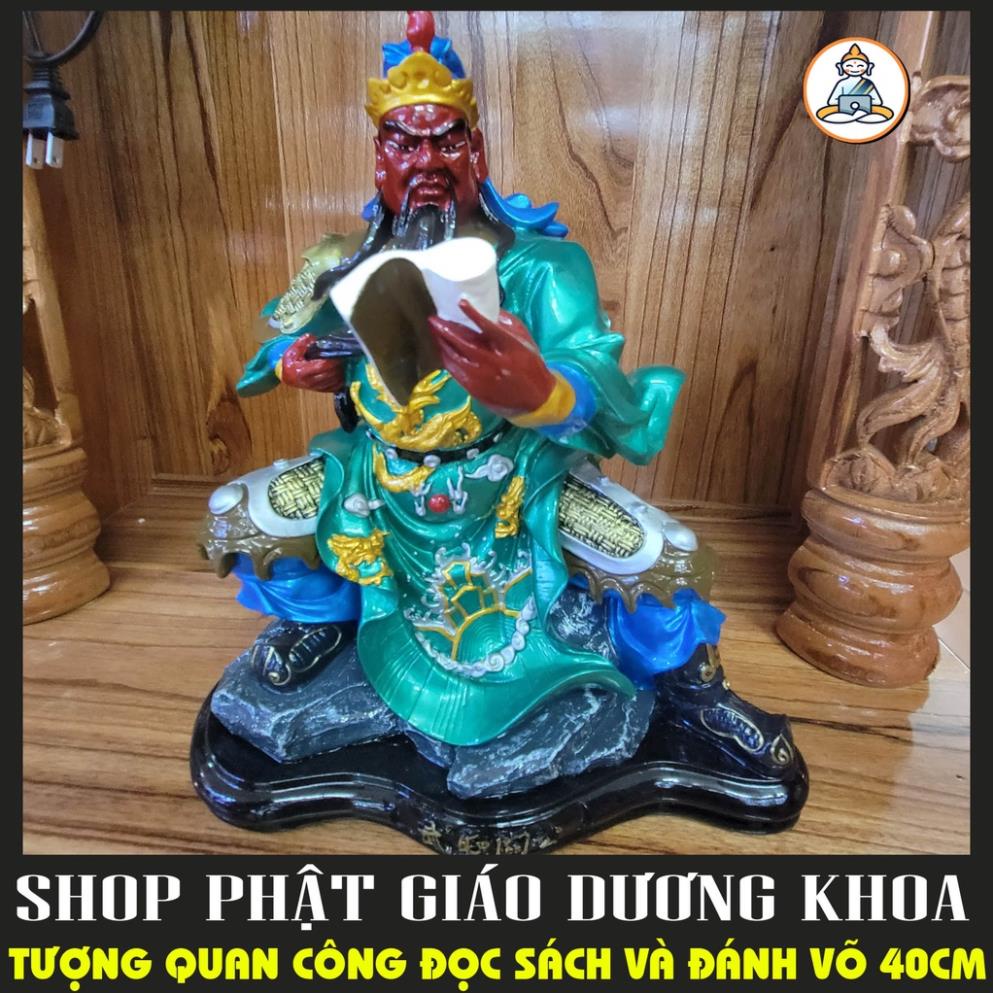 Tượng QUan Công Ngồi Đọc Sách 40cm cực đẹp