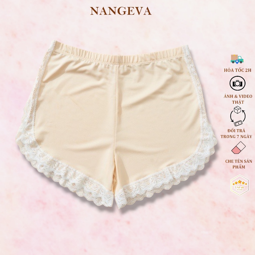 Quần đùi váy ngủ chất thun cotton mềm mại co giãn 4 chiều NANGEVA quanngu | BigBuy360 - bigbuy360.vn