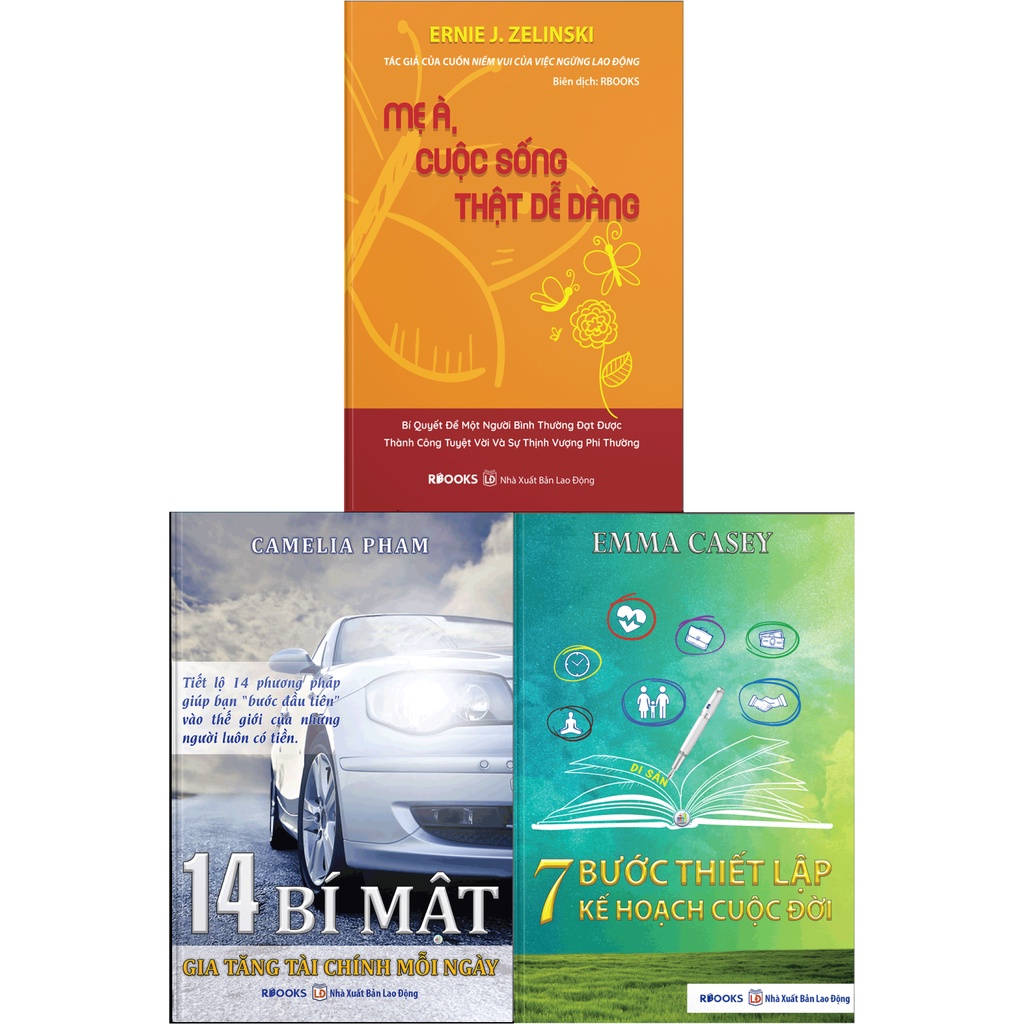 Bộ 3 Sách: 14 Bí Mật Gia Tăng Tài Chính Mỗi Ngày + 7 Bước Thiết Lập Kế Hoạch Cuộc Đời + Mẹ À, Cuộc Sống Thật Dễ Dàng
