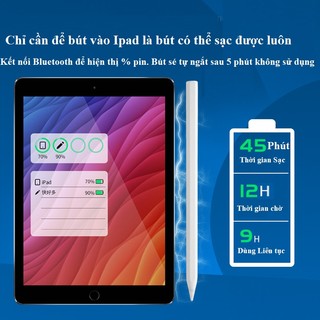 Bút Cảm Ứng Cho iPad Pro 11ink, iPad Pro 12.9 ( 3rd, 4th và 5th ) AIr 4,5 Mini 6 sạc không dây, Chức Năng Chống Chạm