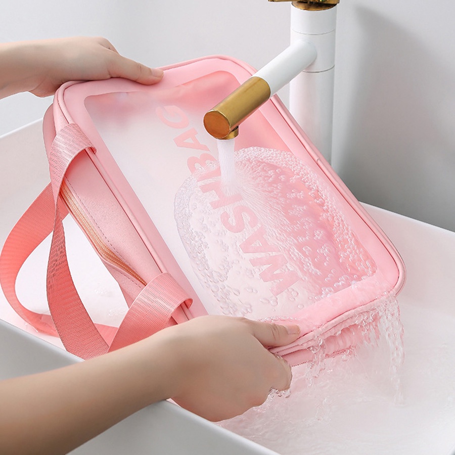 Túi đựng mỹ phẩm Bamozo washbag trong suốt có quai cao cấp