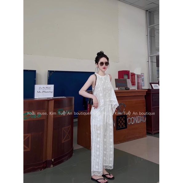 Râp giấy thiết kế, Rập giấy set bộ nữ sát nách dáng xoè vạt hớt và quần xuông, Rập giấy A0 cắt sẵn