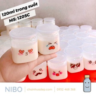 Hủ sữa chua 120ml nhựa pet trong suốt