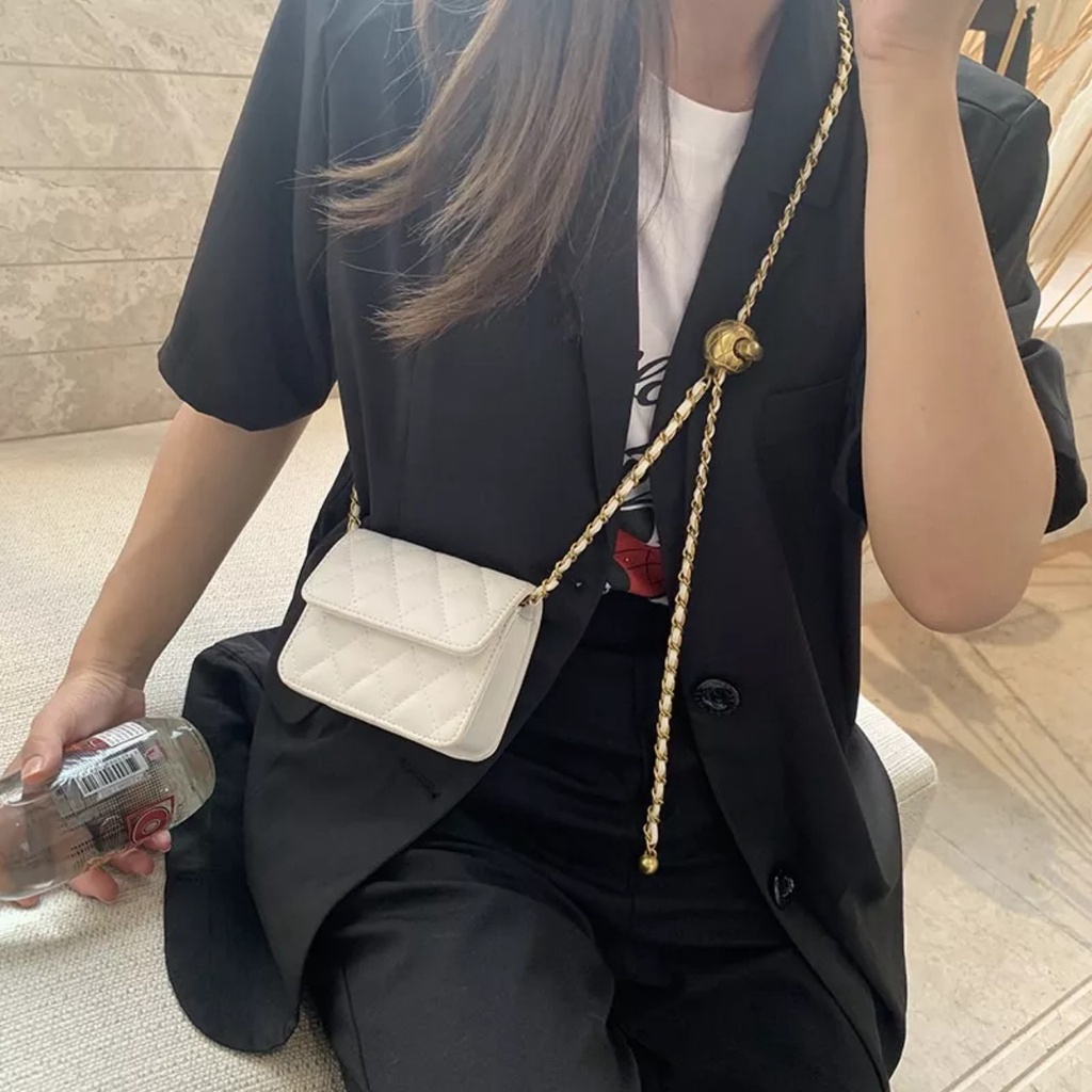 Túi xách nữ mini đéo chéo đeo vai dây chuông chất da đẹp quynhvy mã 84