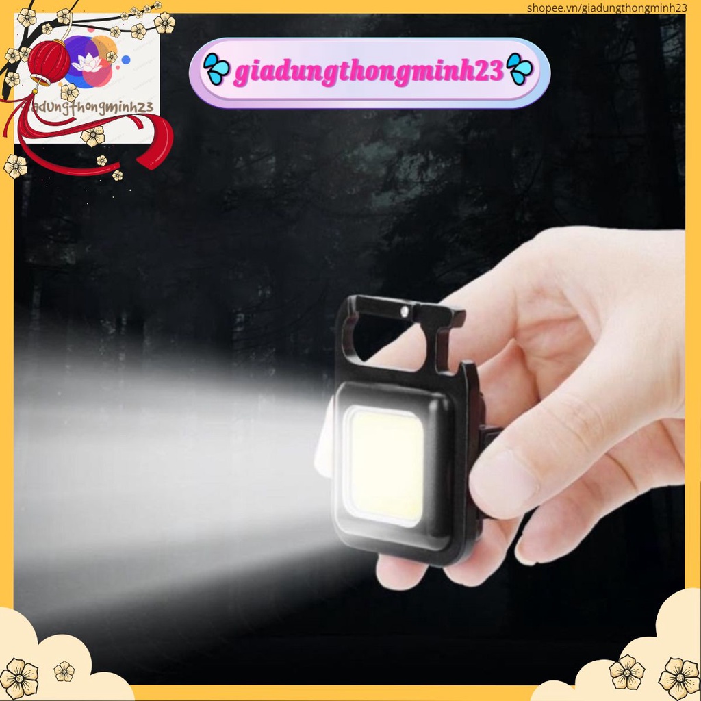 Đèn Pin Siêu Sáng Có Móc Khóa Đa Năng-Đèn siêu sáng đa năng chống nước, sạc USB tiện dụng -SPE146