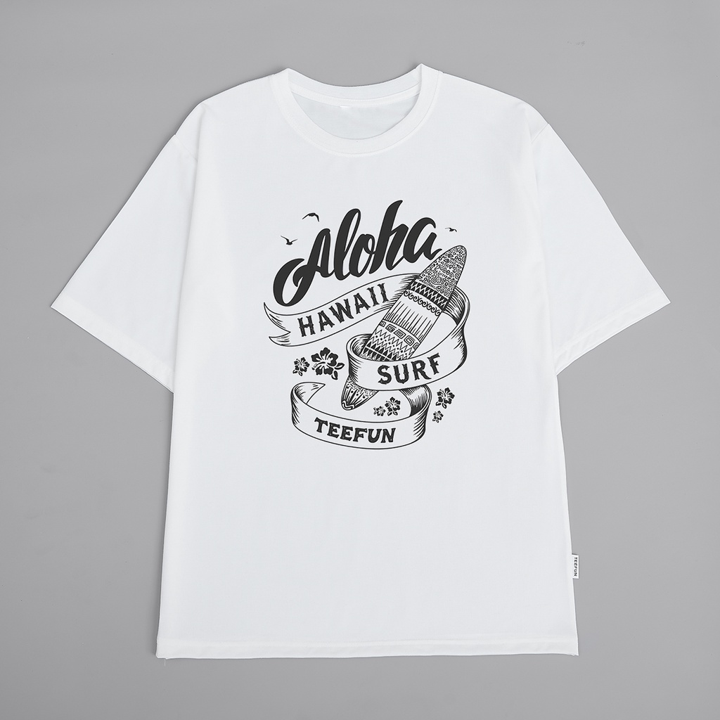 Áo Thun Unisex Aloha TEEFUN (Có size trẻ em, Tay ngắn và Tay lỡ) Cotton 186