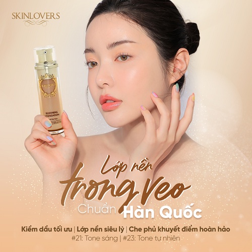[Tặng son trong deal sốc] Kem nền Skinlovers Blooming siêu mịn màu tự nhiên số 23 40ML