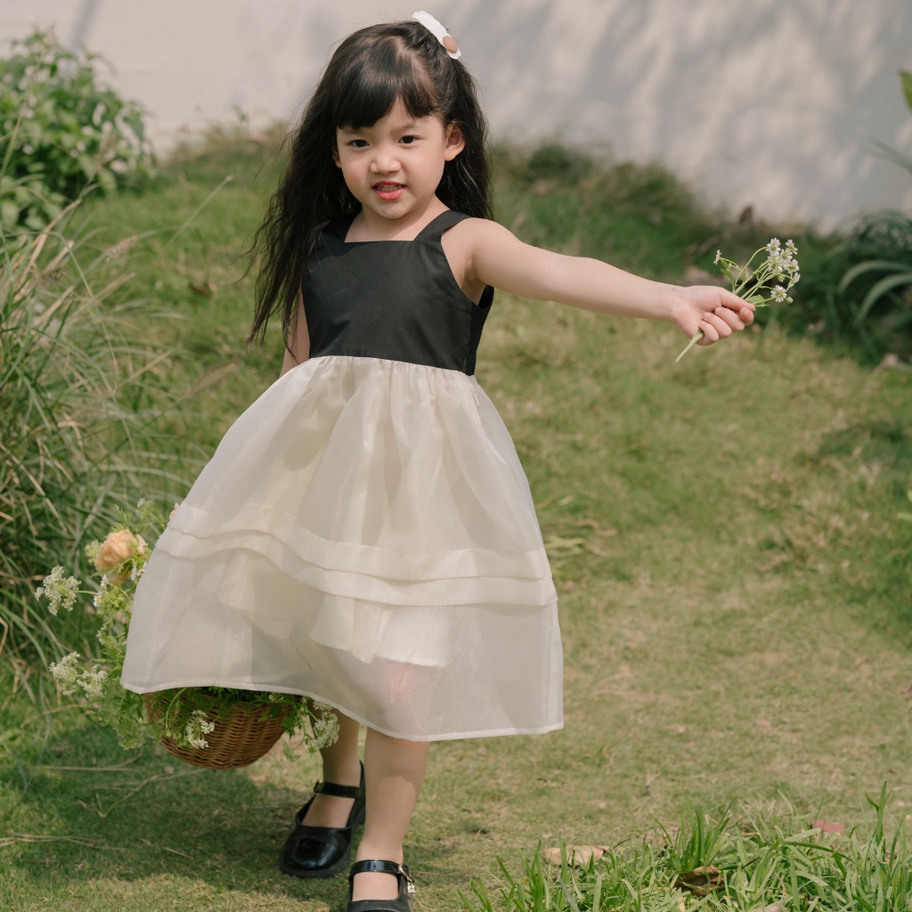 Váy cho bé Sora.bébé Lora Dress hai dây bản to chất liệu thô phối váy bồng bềnh dễ thương