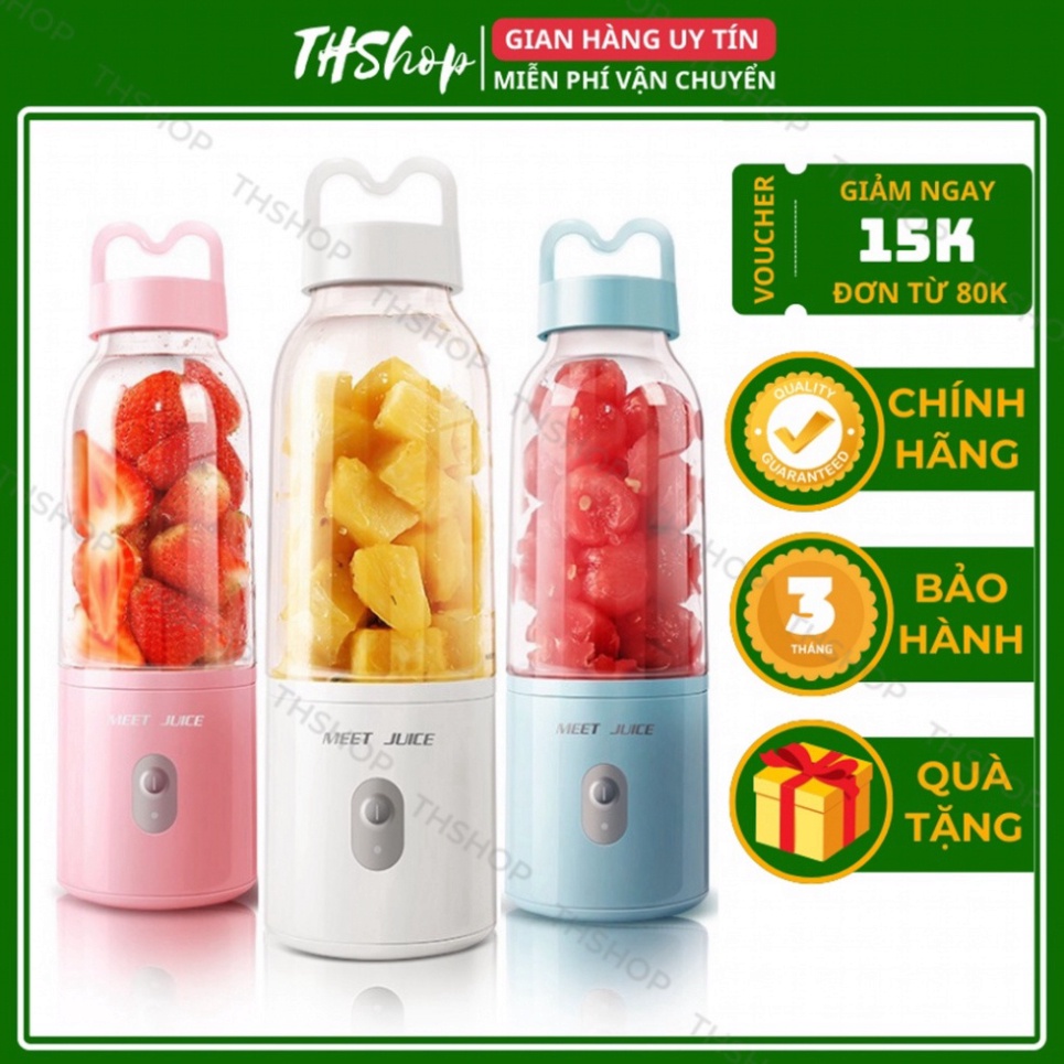 Máy Xay Sinh Tố Đa Năng Cầm Tay Meet Juice THShop - Xay cực nhanh 9s, cao cấp, an toàn