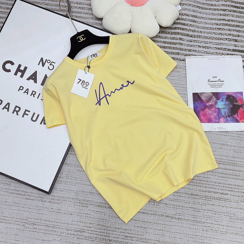 Áo thun thái nữ from vừa cổ tròn chất thun cotton thái AMOR YOHOMI mã AT002 dưới 60kg