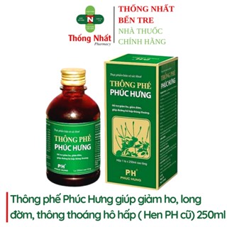 Thông phế Phúc Hưng giúp giảm ho, long đờm, thông thoáng hô hấp (Hen PH cũ) 250ml