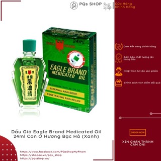 Dầu gió eagle brand medicated oil 24ml con ó hương bạc hà