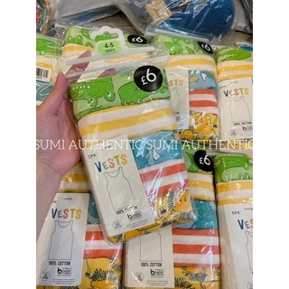[auth] Set 5 áo ba lỗ bé trai George Uk