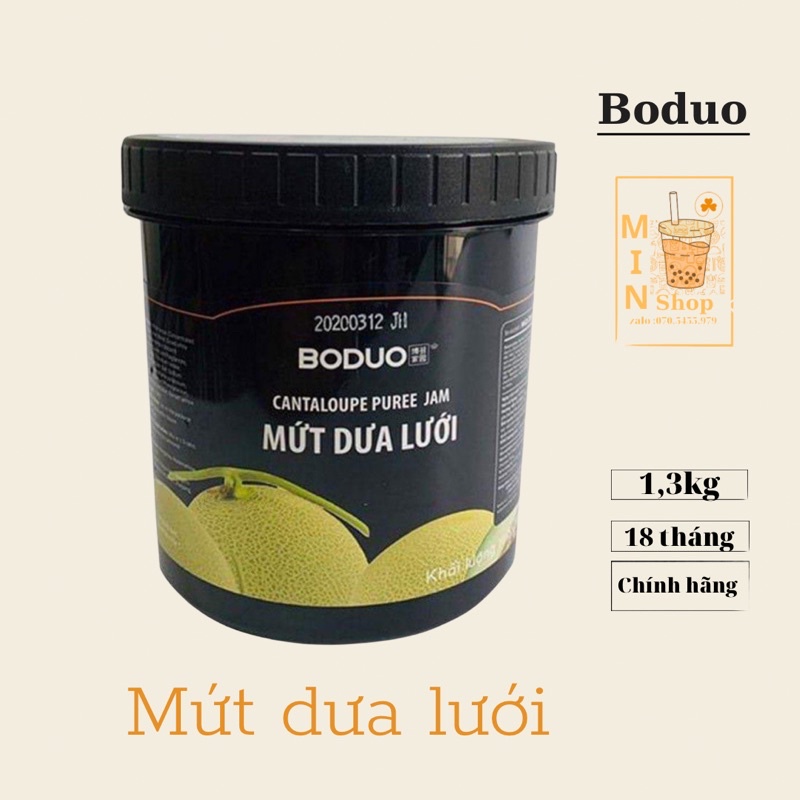 Mứt dưa lưới Boduo hộp 1,3kg