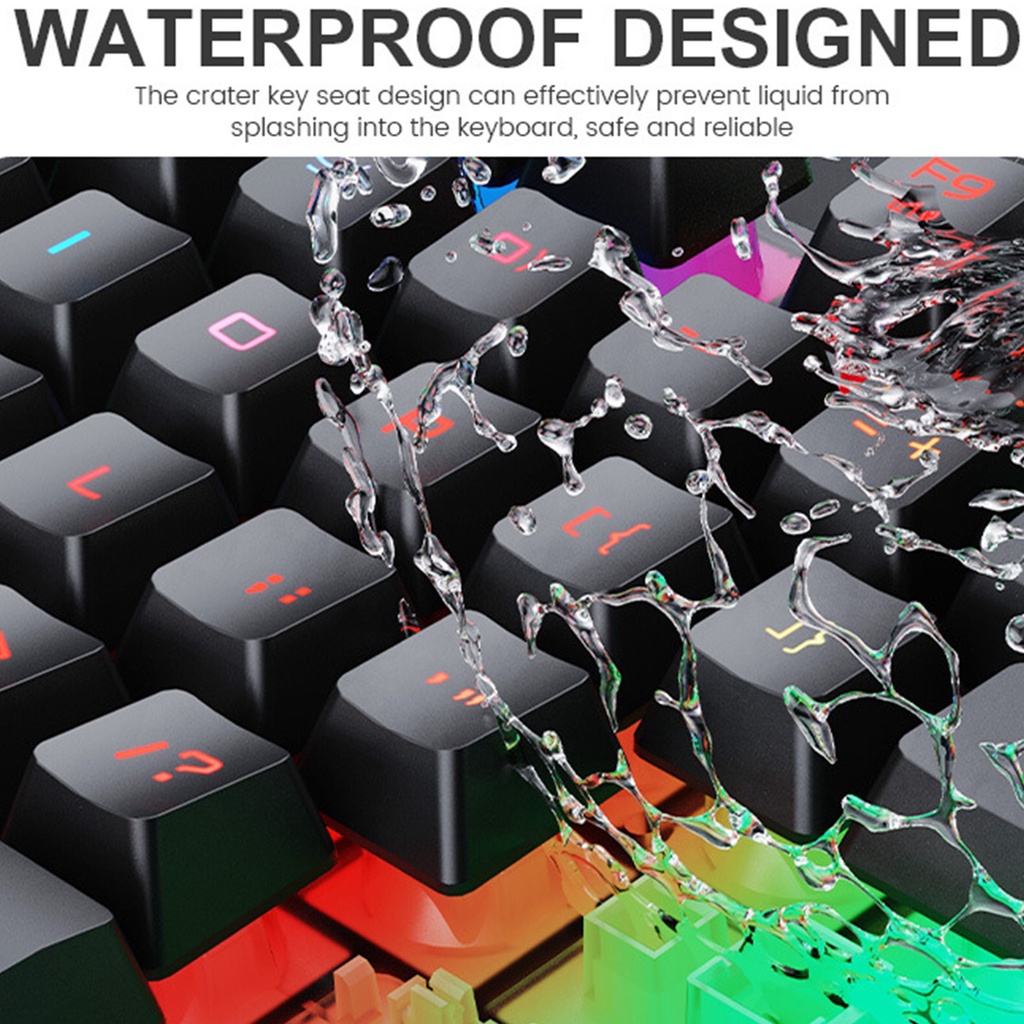 Bàn Phím Chơi Game 104 Phím Chống Nước Phát Sáng Nhiều Màu