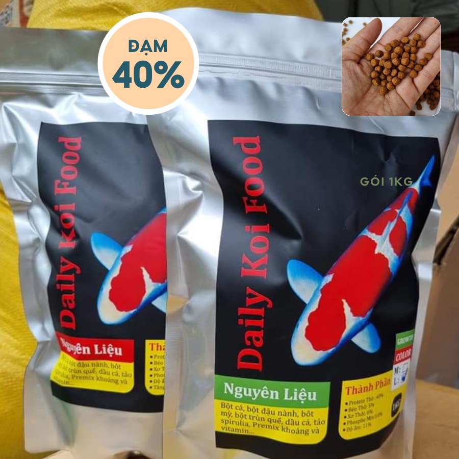 Cám Cá Koi Daily Koi Food 40% Đạm Giúp Koi Tăng Trưởng Lên Màu Và Body Đẹp