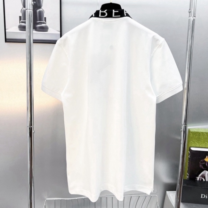 Áo polo nam BBR cotton cá sấu 100% Áo Polo Nam Nữ In quanh cổ thiết kế lịch sự trang trọng.