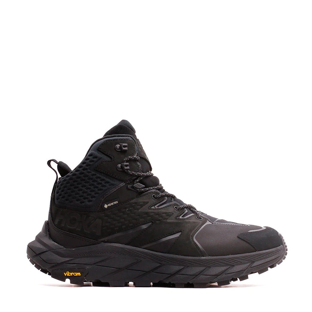 Giày leo núi nam Hoka One One Men Anacapa Mid GTX Gore-Tex Black Core, Giày trekking thể thao dã ngoại chính hãng