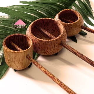 Gáo dừa múc rượu, muỗng gỗ dừa