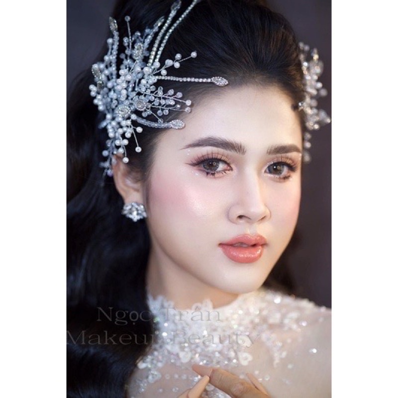 Cài tóc cô dâu đá pha Lê cao cấp TV12