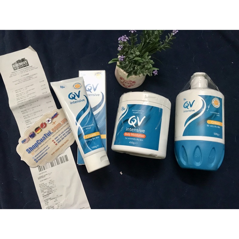 KEM DƯỠNG DA QV Intensive Cream 500G - Kem DƯỠNG ẨM ĐẬM ĐẶC giúp ngăn ngừa và làm dịu DA RẤT KHÔ