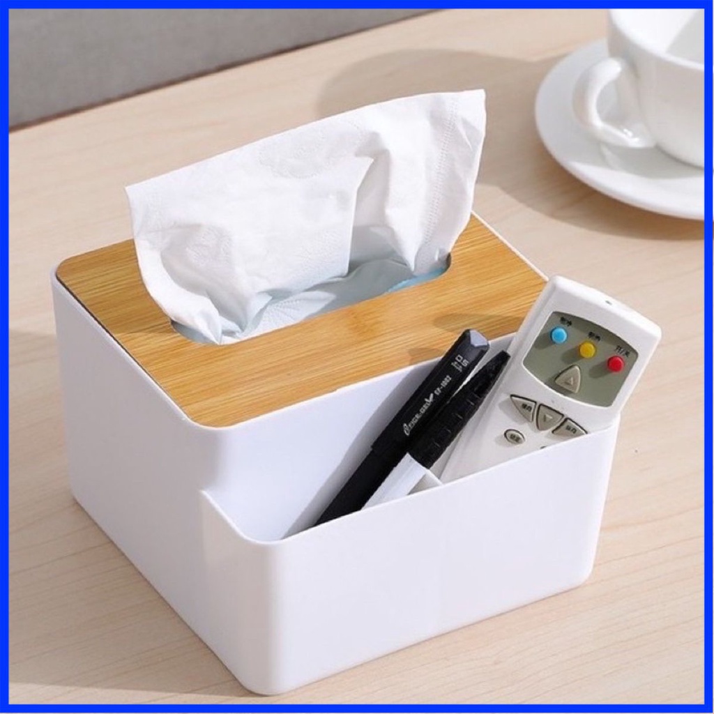[Tổng Kho] Hộp đựng giấy để bàn lắp gỗ, hộp đa năng để đồ,sắp xếp nhà cửa gọn gàng