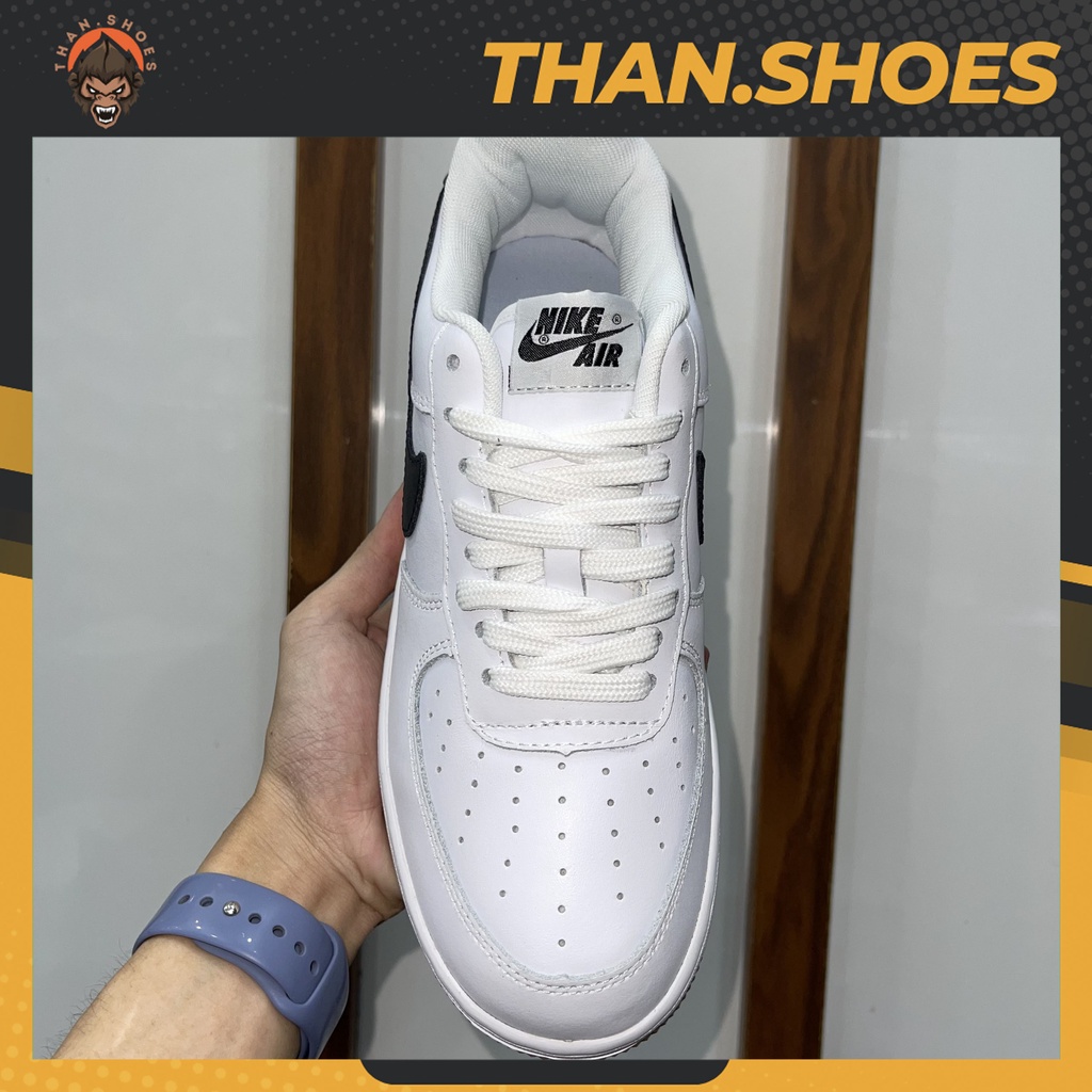 Giày Air Force 1 Low Obsidian Gum, AF1 Trắng Móc Đen Đế Nâu - Than.Shoes