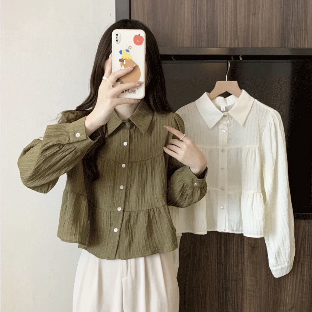 ÁO SƠ MI BABYDOLL BA TẦNG JESSE SHOP