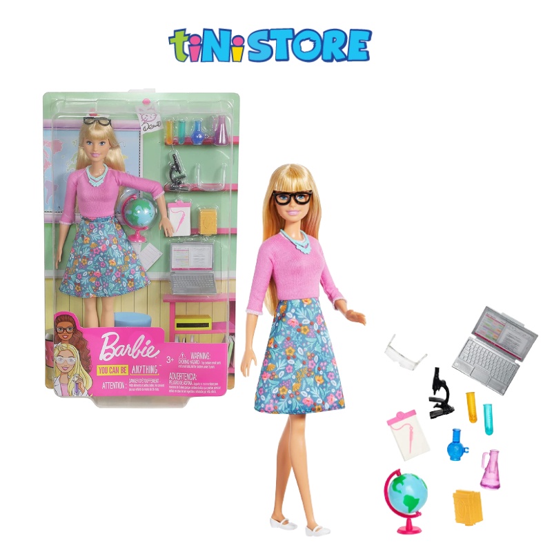 tiNiStore-Bộ đồ chơi búp bê barbie giáo viên tóc vàng tiNiToy GJC23