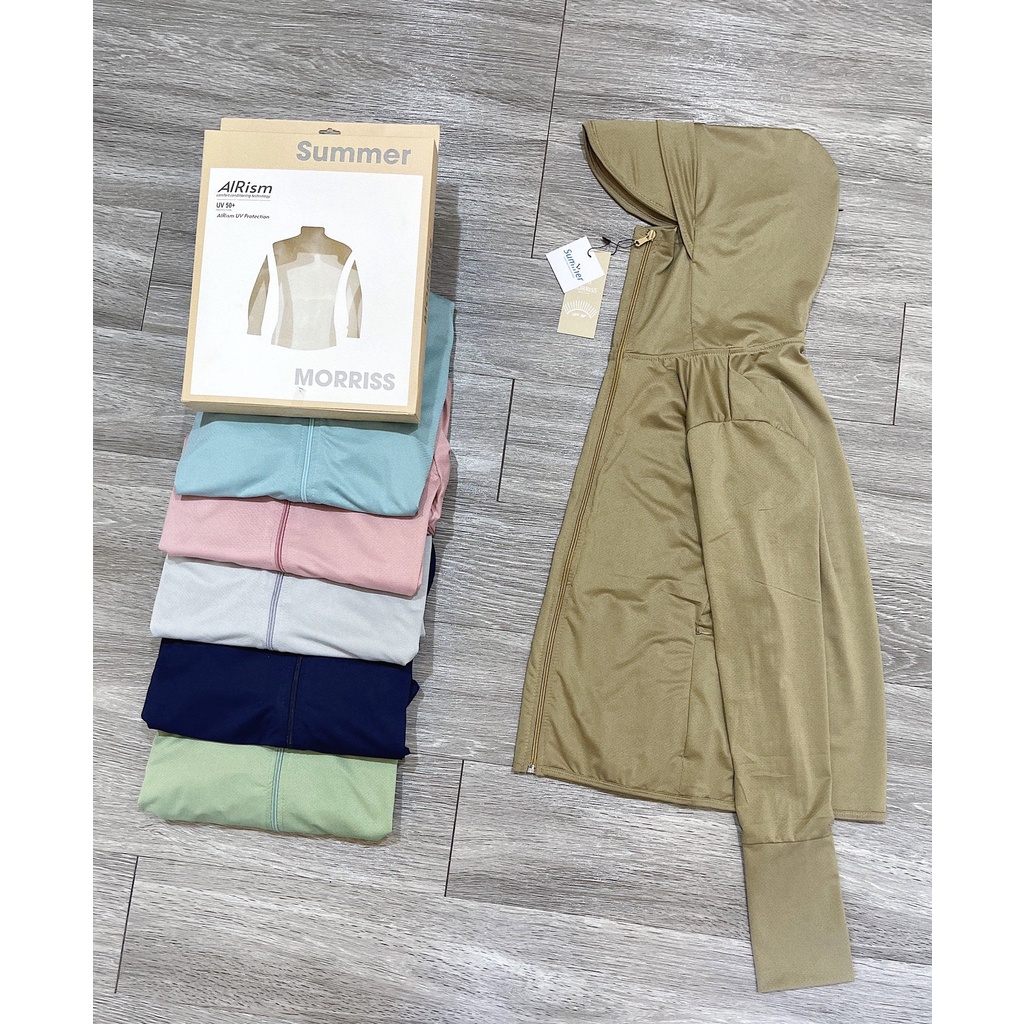 Áo chống nắng nữ 6 màu vành mũ liền Morries áo khoác nắng kèm mũ 3HANU27