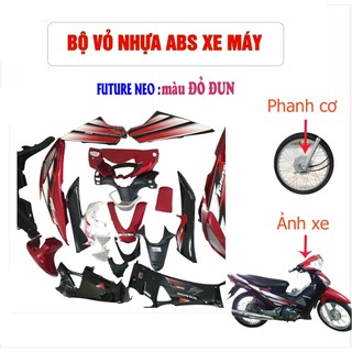 Dàn áo xe FUTURE NEO PHANH CƠ nhựa ABS nguyên sinh cao cấp màu ĐỎ ĐUN , có tặng kèm bộ tem theo xe - A554