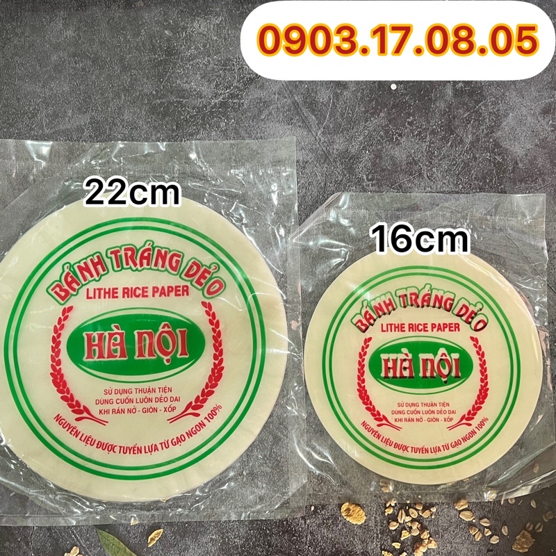 Bánh tráng dẻo Hà Nội (xấp 100gr) size 22/16cm