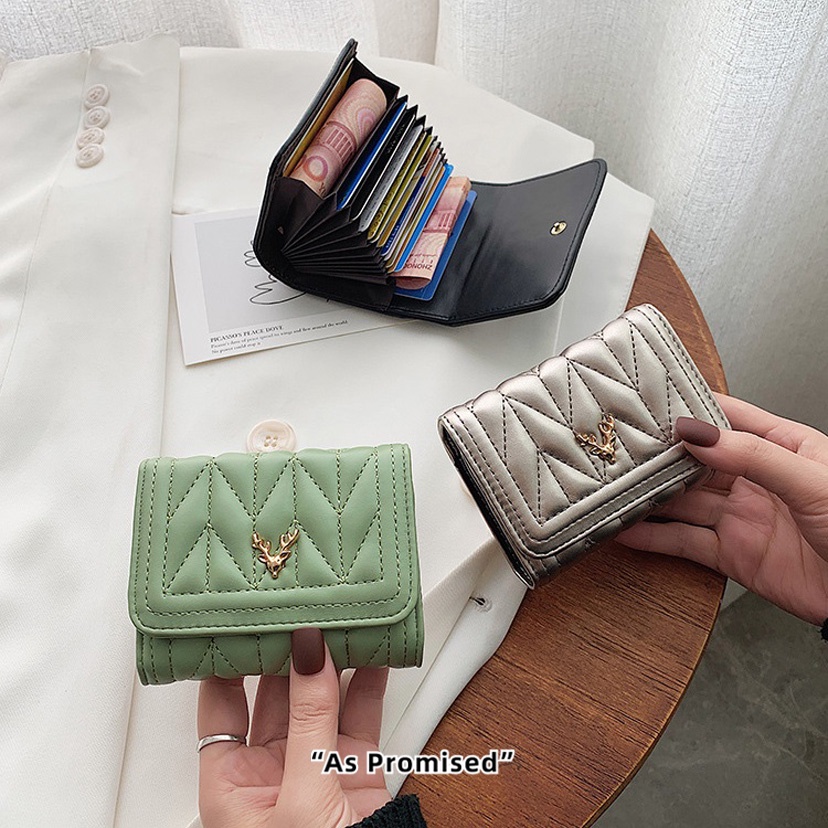 Ví nữ mini cầm tay GIRAFF đựng thẻ màu pastel 21C