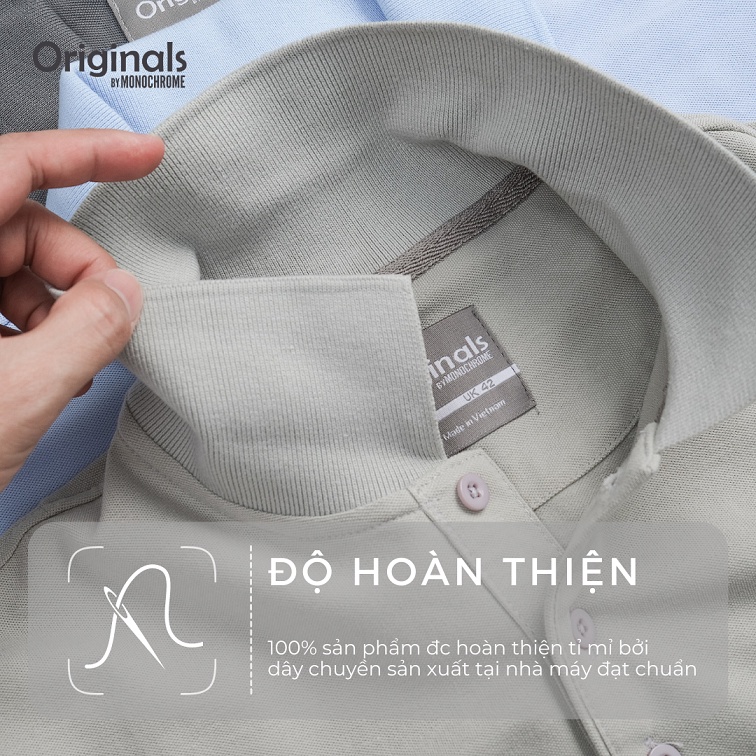 Áo polo nam POLMAN cotton cá sấu Supima bộ 15 màu cao cấp mới nhất 2023  - MONOCHROME